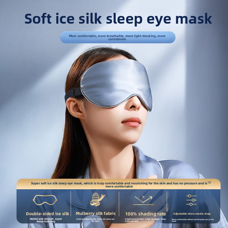 Silk Sleep Eye Mask for Light Blocking and Comfort